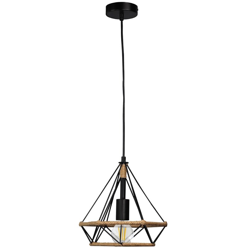 Lampa sufitowa GOLDLUX Broxton Rope 314529 Czarno-brązowy