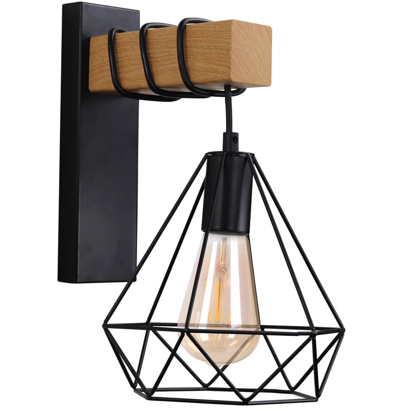 Kinkiet GOLDLUX Vigo Wood 314680 Czarno-brązowy