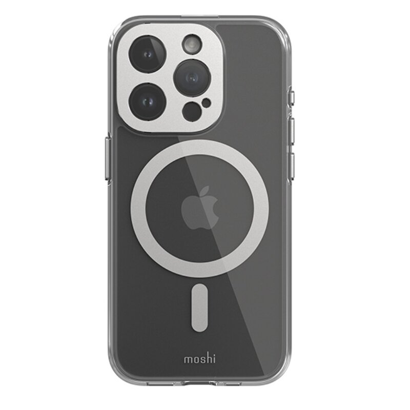 Etui MOSHI iGlaze MagSafe do Apple iPhone 15 Pro Srebrny