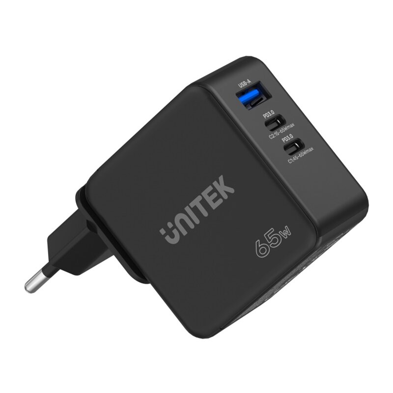 Unitek GaN PD 65W 2xUSB-C 1xUSB-A