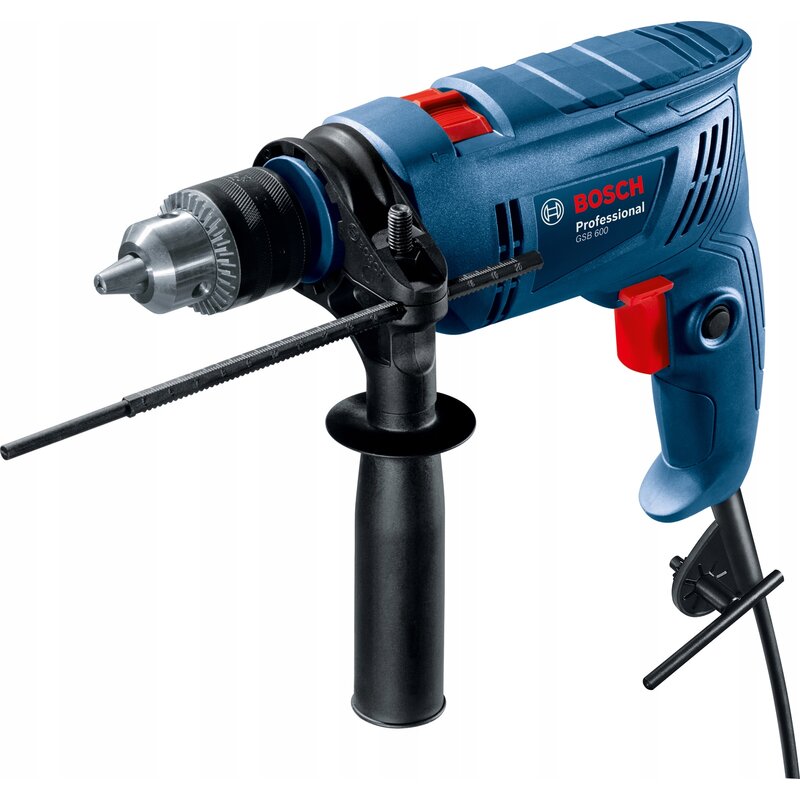 Wiertarka udarowa BOSCH Professional GSB 600 06011A0320 sieciowa 600W + osprzęt