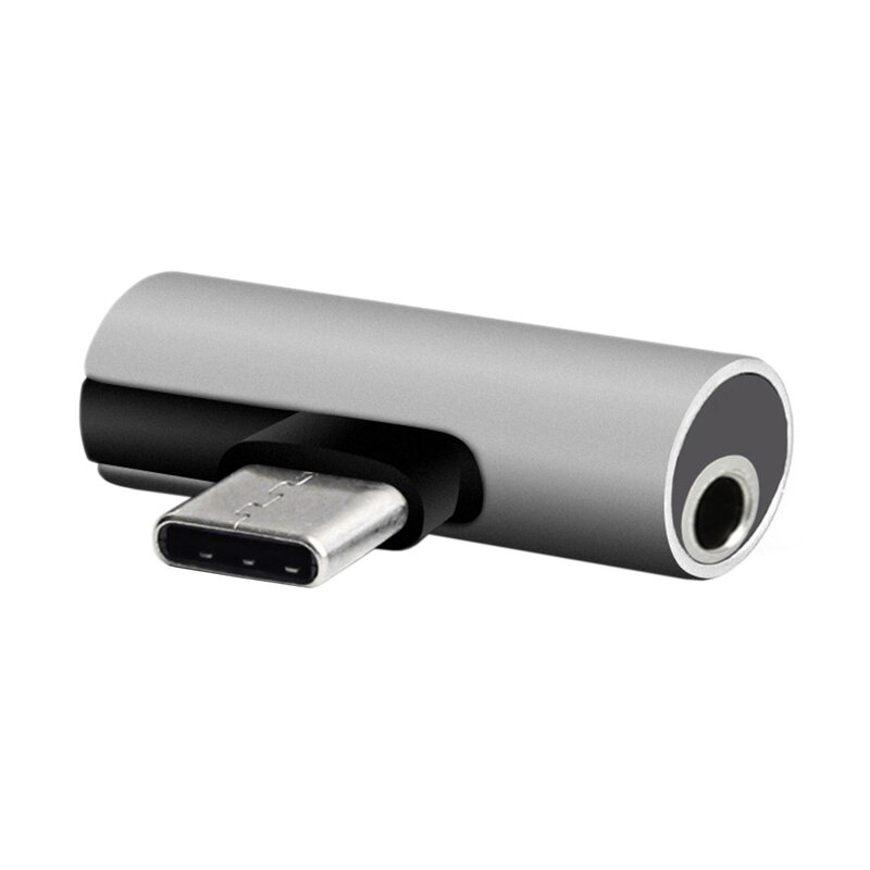 Adapter USB Typ-C - Jack 3.5 mm/USB Typ-C SETTY AD-C-JC-7 Srebrny