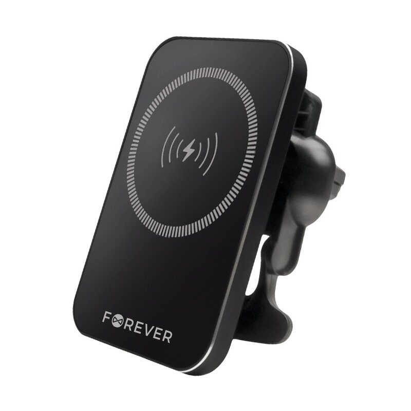 Uchwyt na telefon i smartfon FOREVER MACH-100 15W Czarny uchwyt samochodowy na kratkę nawiewu