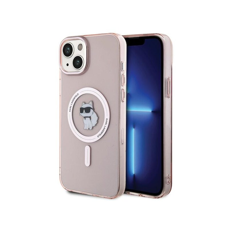 Etui KARL LAGERFELD Choupette MagSafe do Apple iPhone 15 Plus Różowy