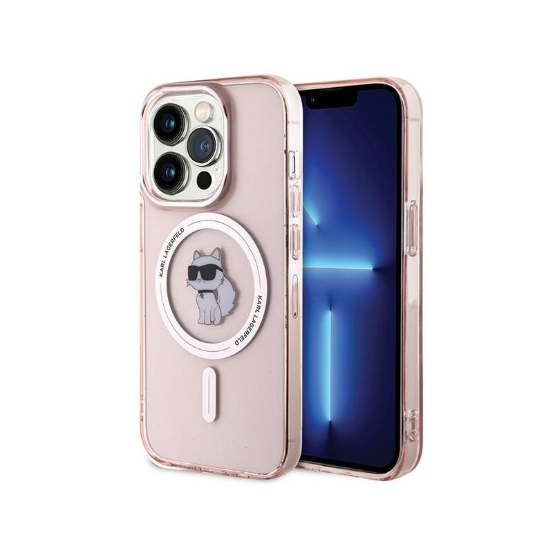 Etui KARL LAGERFELD Choupette MagSafe do Apple iPhone 15 Pro Różowy