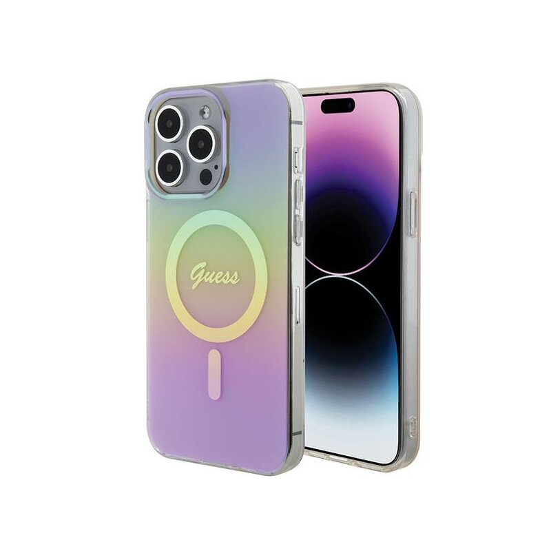 Etui GUESS IML Iridescent MagSafe do Apple iPhone 15 Pro Wielokolorowy