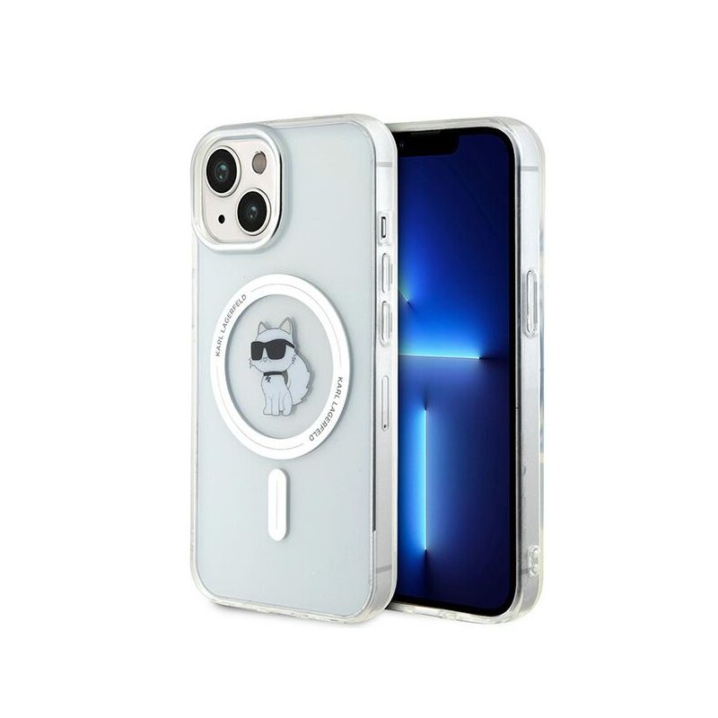 Etui KARL LAGERFELD IML Choupette MagSafe do Apple iPhone 15 Przezroczysty