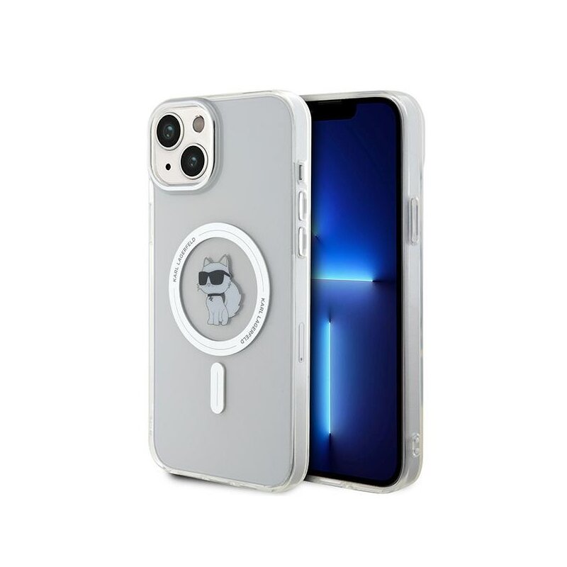 Etui KARL LAGERFELD Choupette MagSafe do Apple iPhone 15 Plus Przezroczysty