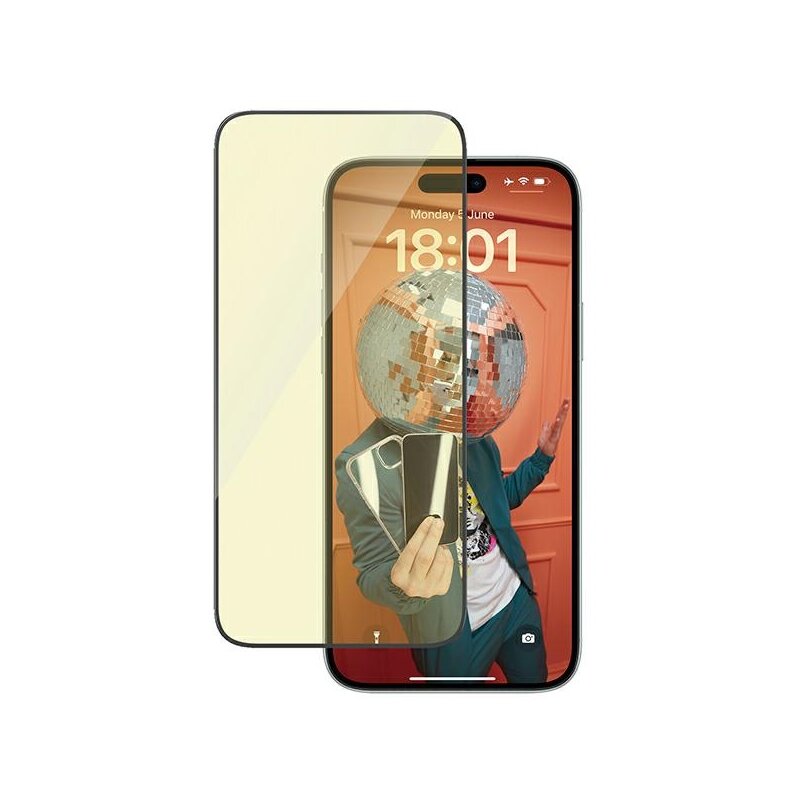 PanzerGlass Ultra-Wide Fit iPhone 15 Plus 2in1 Screen Protection Anti-reflective+Anti-Blue Easy Aligner Included