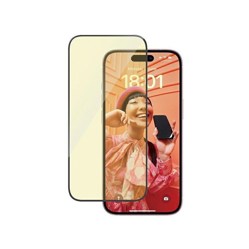 PanzerGlass Ultra-Wide Fit iPhone 15 2in1 Screen Protection Anti-reflective+Anti-Blue Easy Aligner Included
