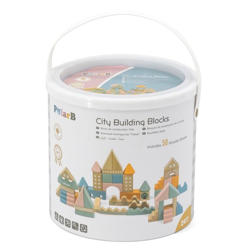 Klocki drewniane VIGA PolarB Budowa miasta 44093