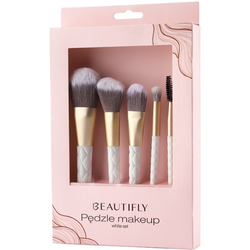 Zestaw pędzli do makijażu BEAUTIFLY Biały Syntetyczny (5 elementów)