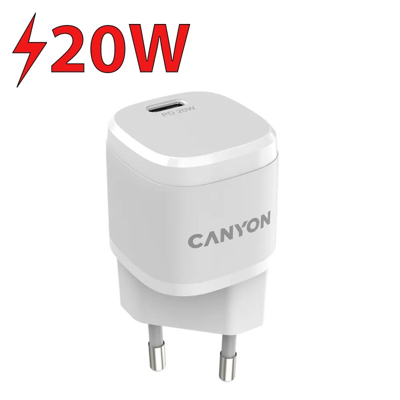 Ładowarka sieciowa CANYON H-20-05 20W Biały ładowarka do telefonu USB-C