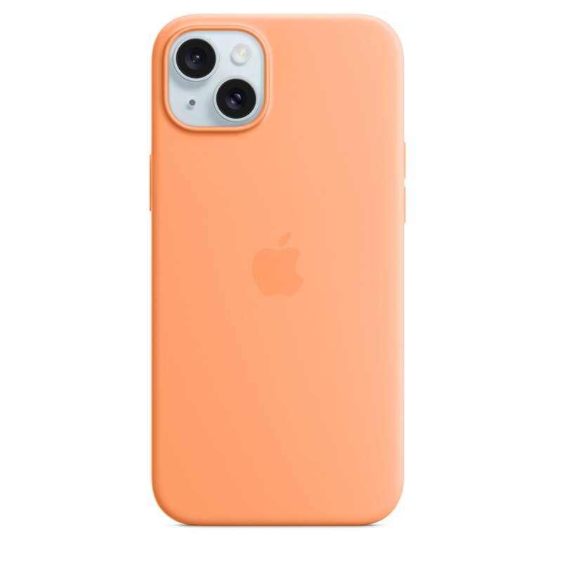 Apple silikonowe z MagSafe do iPhone 15 Plus Pomarańczowy sorbet