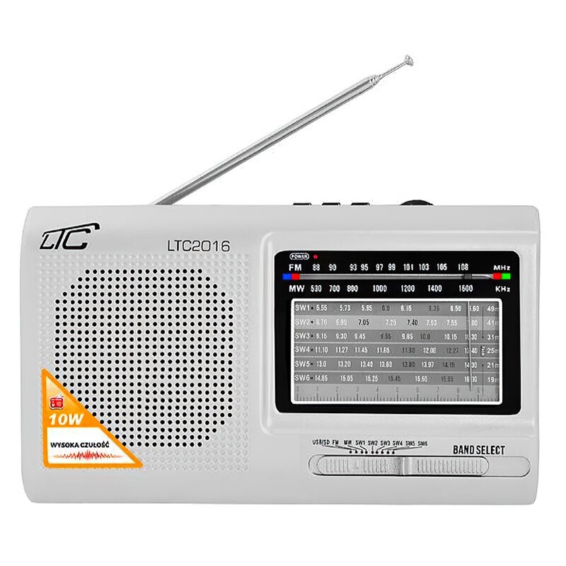 Radio LTC Wilga 2016 Analogowe Przenośne Srebrny