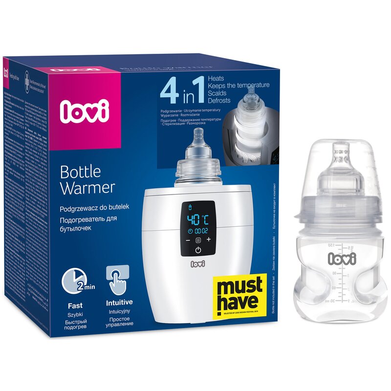 Podgrzewacz do butelek LOVI 77/051 + Butelka Medical+ 150 ml Biały
