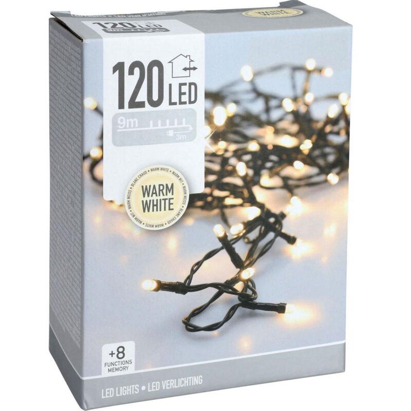 Lampki choinkowe CHRISTMAS DECORATION 808149 120 LED Sieciowe 12 m Zielony