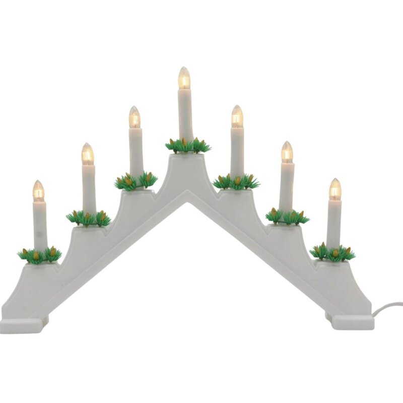 Świecznik dekoracyjny CHRISTMAS DECORATION 300448 Biały