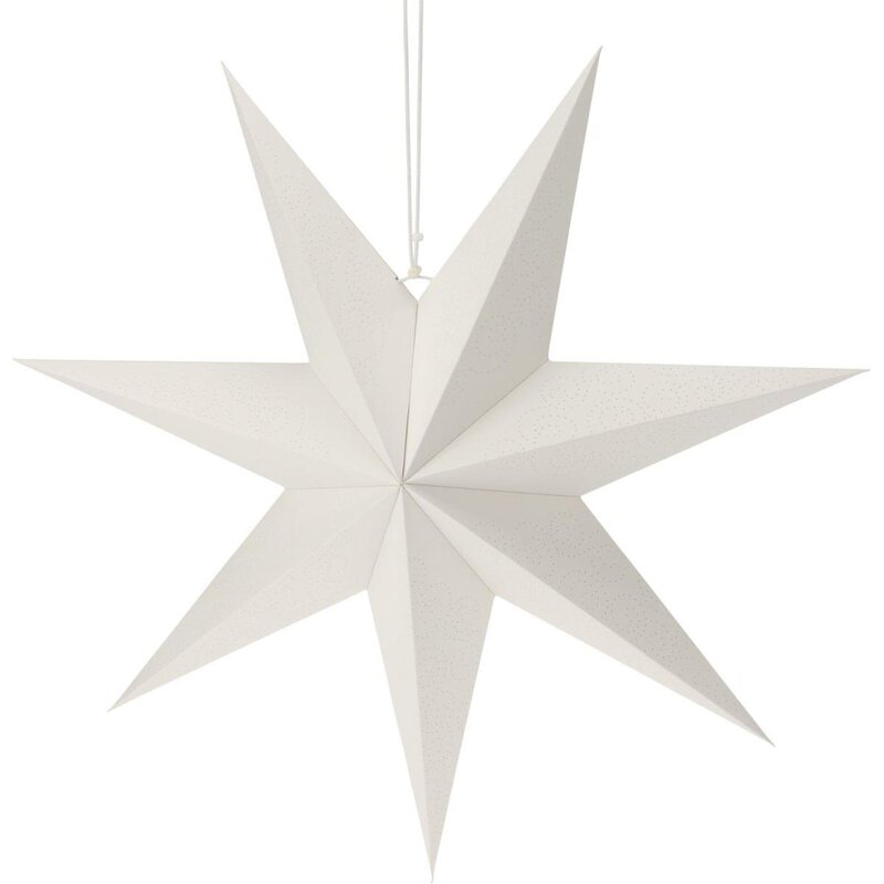 Gwiazda dekoracyjna CHRISTMAS DECORATION Papierowa 60 cm Biały