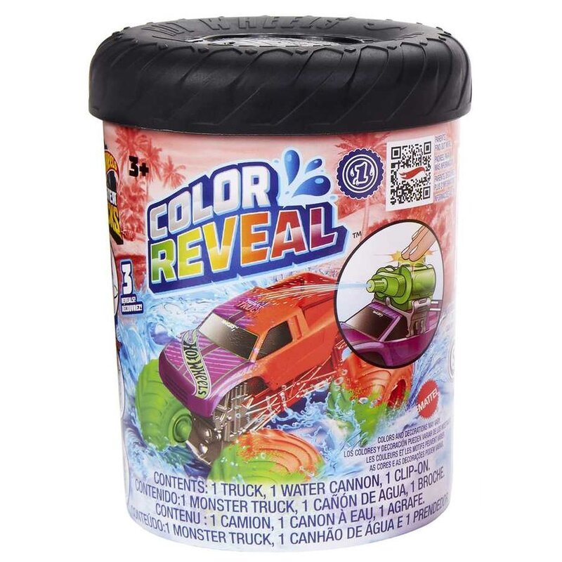 Samochód Hot Wheels Monster Trucks Color Reveal HJF39 (1 samochód)