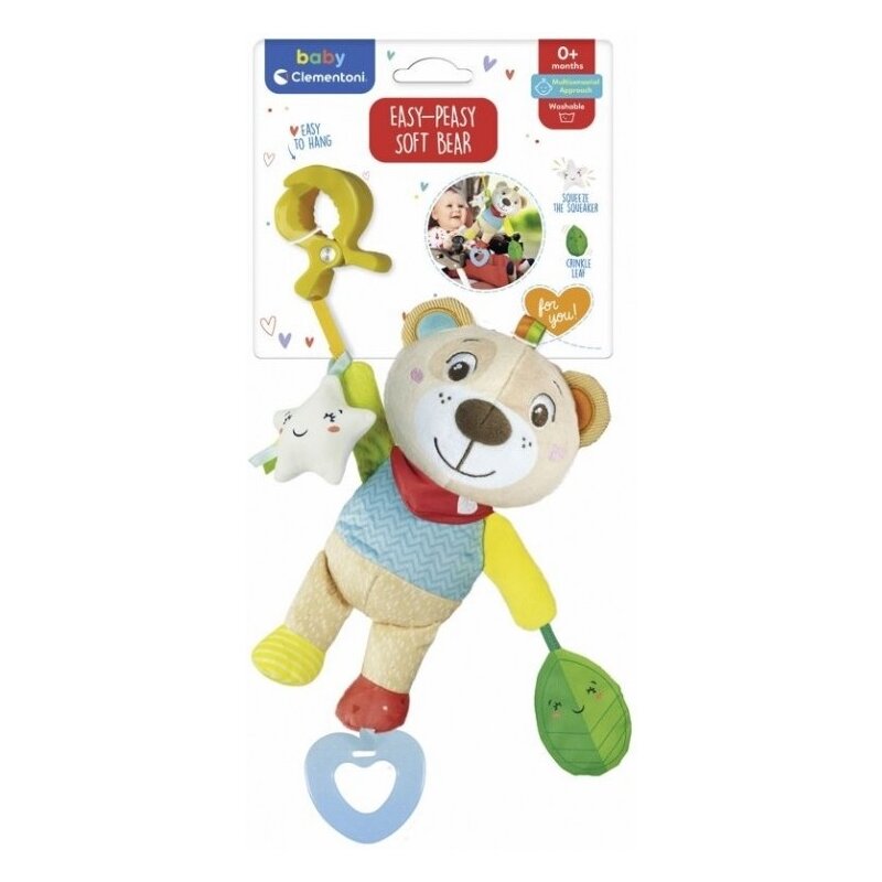 Zawieszka do wózka CLEMENTONI Baby Mięciutki Misio 17822