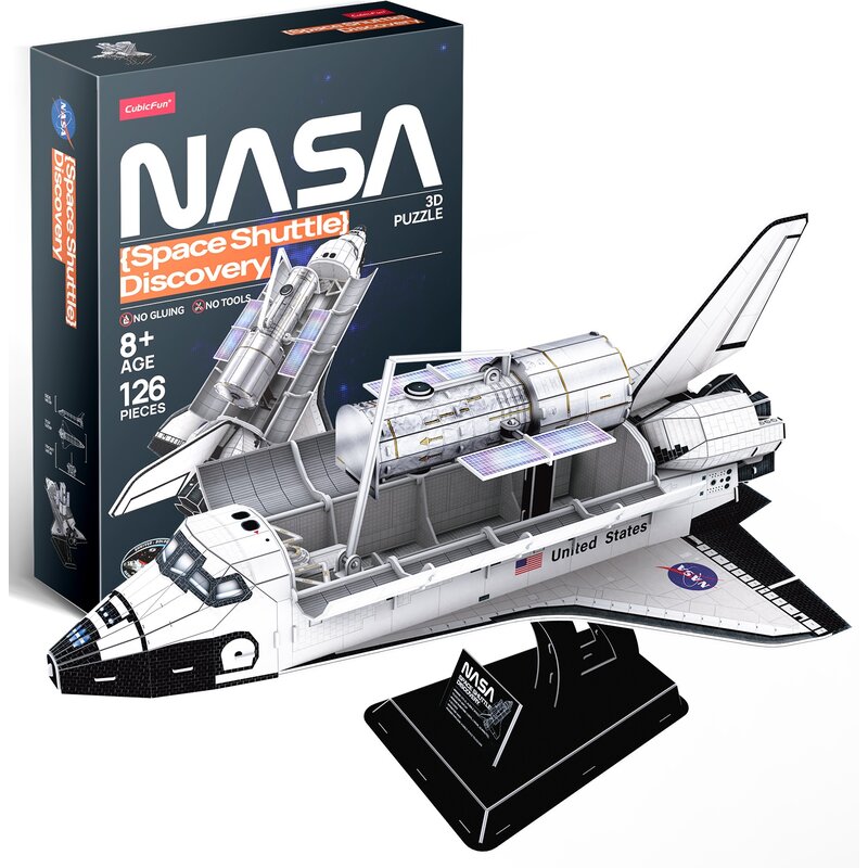 Puzzle 3D CUBIC FUN NASA Wahadłowiec Discovery DS1057H (126 elementów)