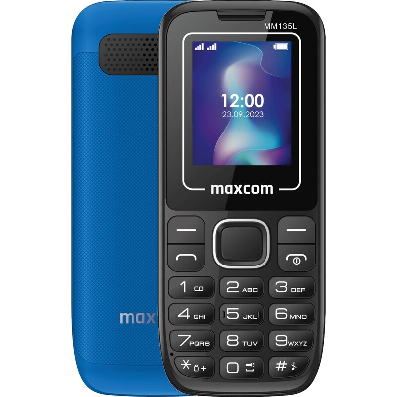Telefon komórkowy MAXCOM Classic MM135 Light Czarno-niebieski