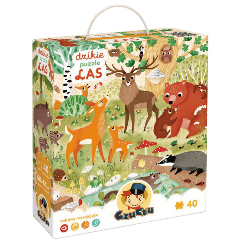 Puzzle CZUCZU Dzikie puzzle Las (40 elementów)