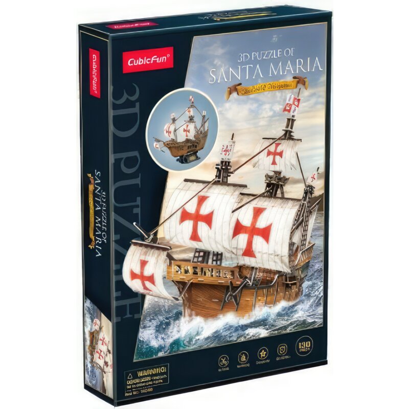 Puzzle 3D CUBIC FUN Statki Santa Maria 306-T4038H (204 elementy)