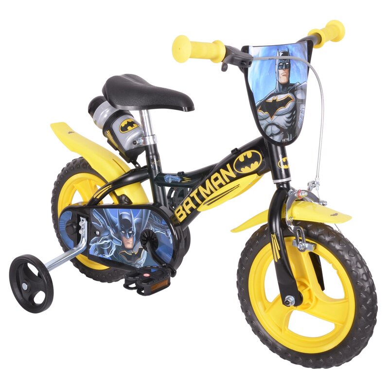 Rower dziecięcy DINO BIKES Batman 12 cali dla chłopca Czarny