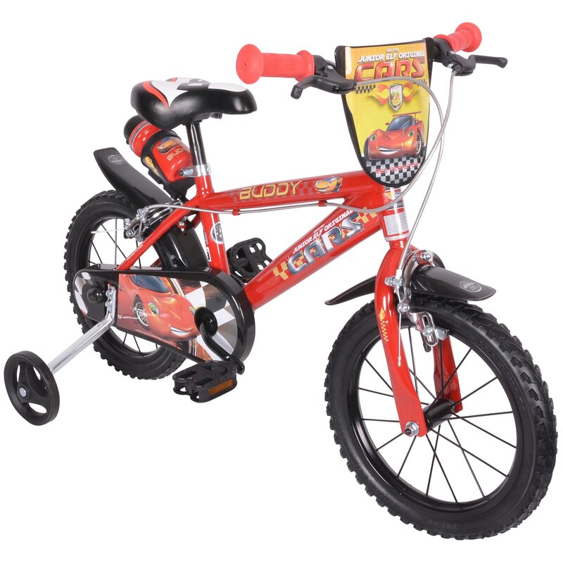 Rower dziecięcy DISNEY Auta 14 cali dla chłopca Czerwony