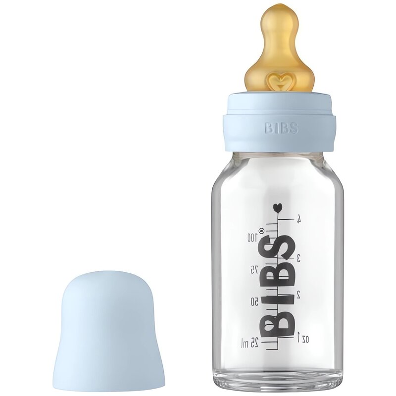Butelka BIBS Baby Glass Bottle 110 ml Niebieski