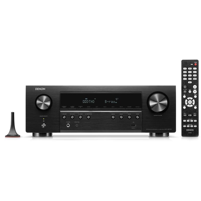 Amplituner DENON AVC-S670H Czarny 5.2-kanałowy, 8K, DTS HD Master Audio, Bluetooth, AirPlay2, Wi-Fi, Multiroom HEOS