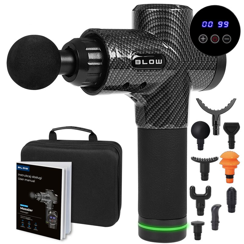 BLOW PISTOLET DO MASAŻU MASAŻER WAVE 4000 BLACK