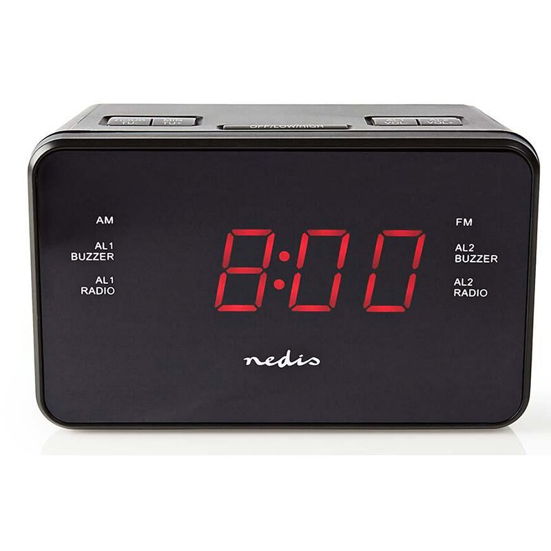 Radiobudzik NEDIS CLAR002BK Czarny