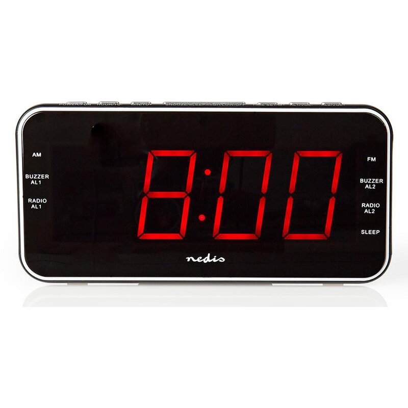 Radiobudzik NEDIS CLAR004BK Czarny