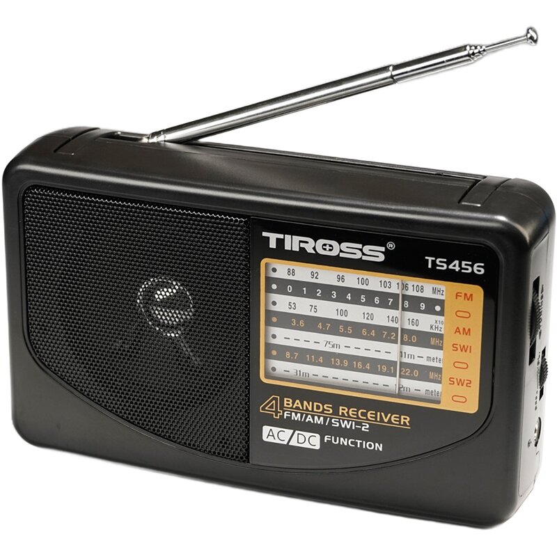 Radio TIROSS TS-456 Analogowe Przenośne Czarny