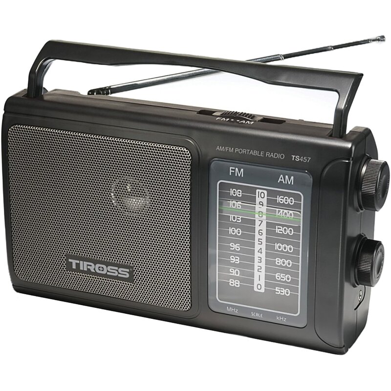 Radio TIROSS TS-457 Analogowe Przenośne Czarny