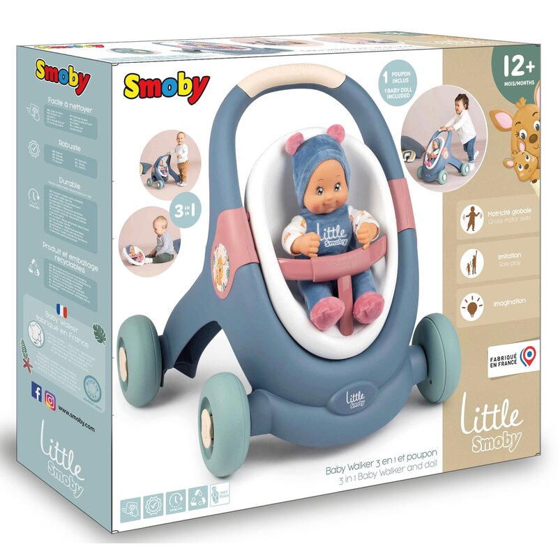 Wózek SMOBY Little 3w1 7600140308 + lalka