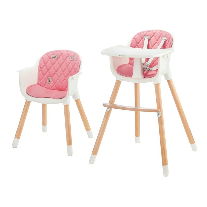 Krzesełko do karmienia KINDERKRAFT Sienna Różowy 2 w 1