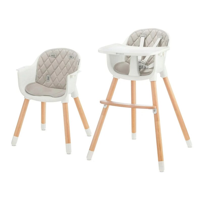 Krzesełko do karmienia KINDERKRAFT Sienna Szary 2 w 1