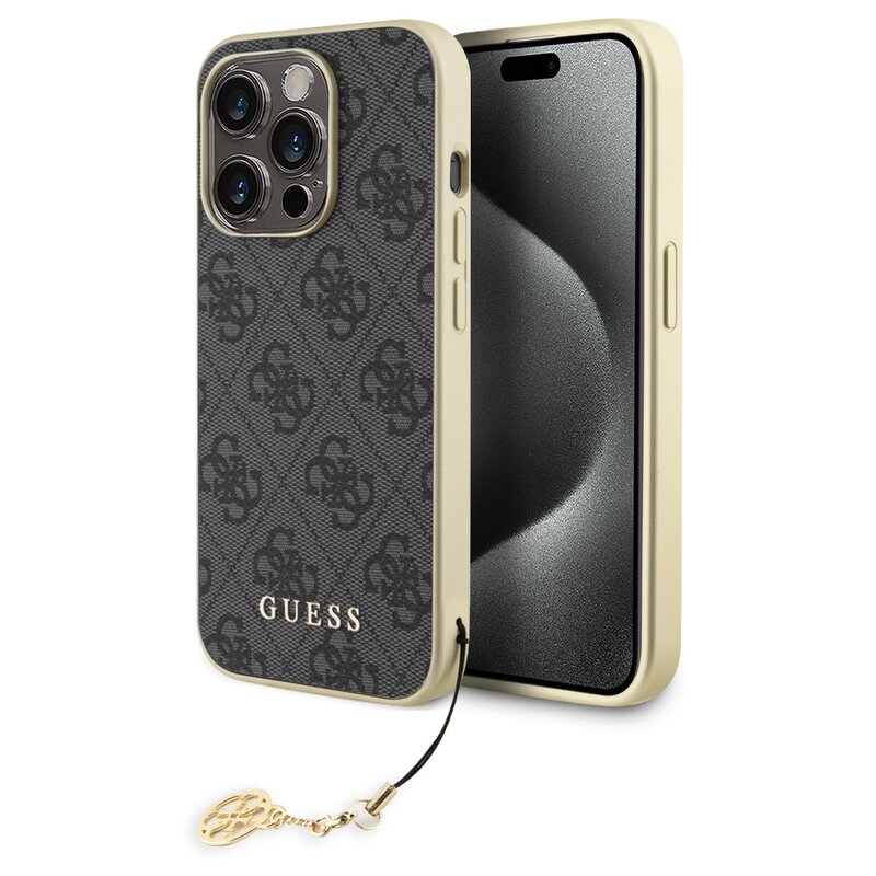 Guess 4G Charms Collection GUHCP15LGF4GGR do iPhone 15 Pro Szary