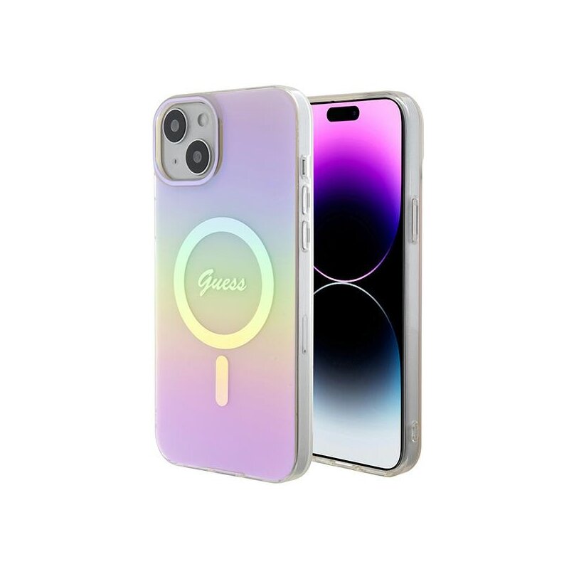 Etui GUESS Hardcase IML Iridescent do Apple iPhone 15 Plus Wielokolorowy