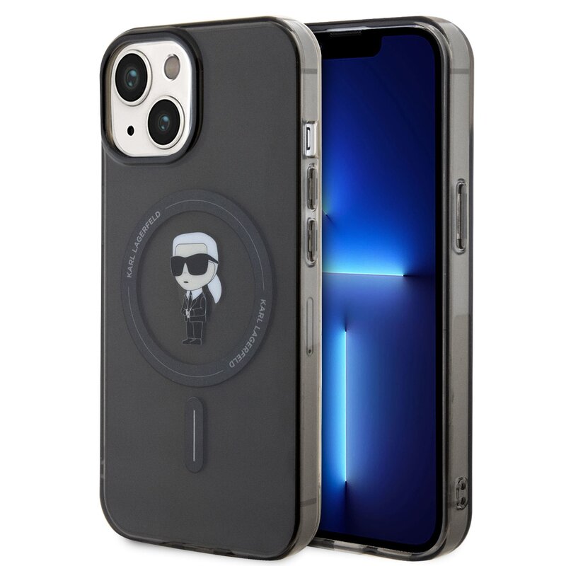 Etui KARL LAGERFELD IML Ikonik MagSafe do Apple iPhone 15 Czarny