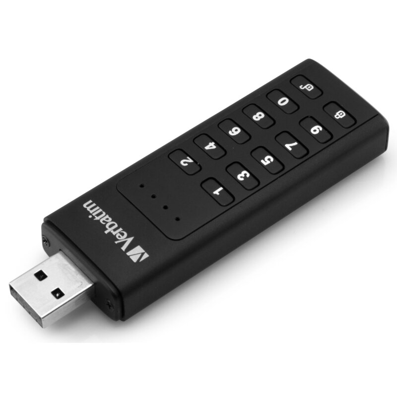 Pendrive VERBATIM Keypad Secure 64GB USB-C 3.0, Odczyt: 160 MB/s, Zapis 140 MB/s, z klawiaturą