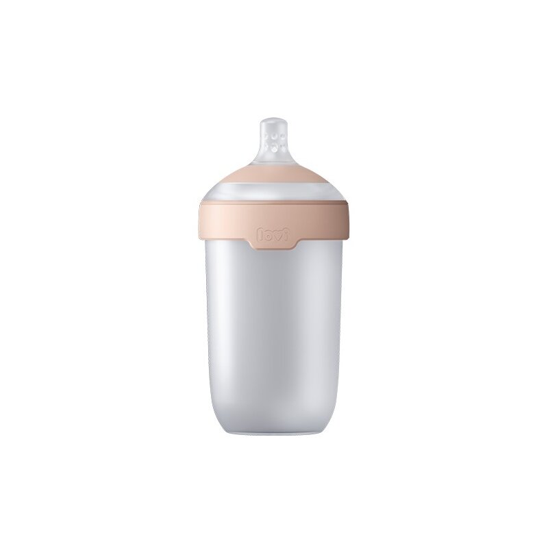 Butelka LOVI Mammafeel 250 ml Przezroczysto-pomarańczowy