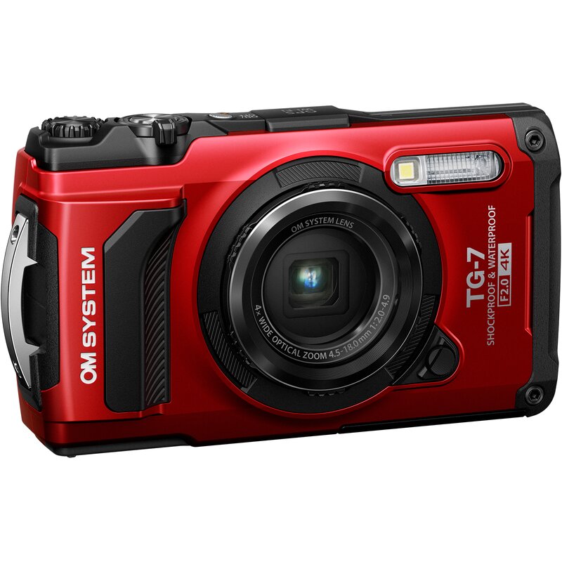 Aparat OLYMPUS OM System TG-7 Czerwony, 12.1Mpix, 4x zoom