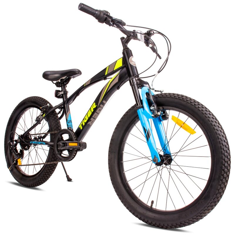 Rower dziecięcy SUN BABY Tiger Bike 20 cali Czarno-zielono-niebieski Wzrost: 120-135 cm Wiek: 6-8 lat
