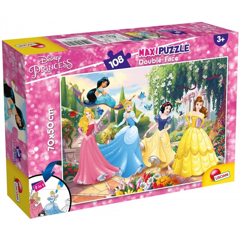 Puzzle LISCIANI MaxiFloor Disney Princess 304-74174 (108 elementów)