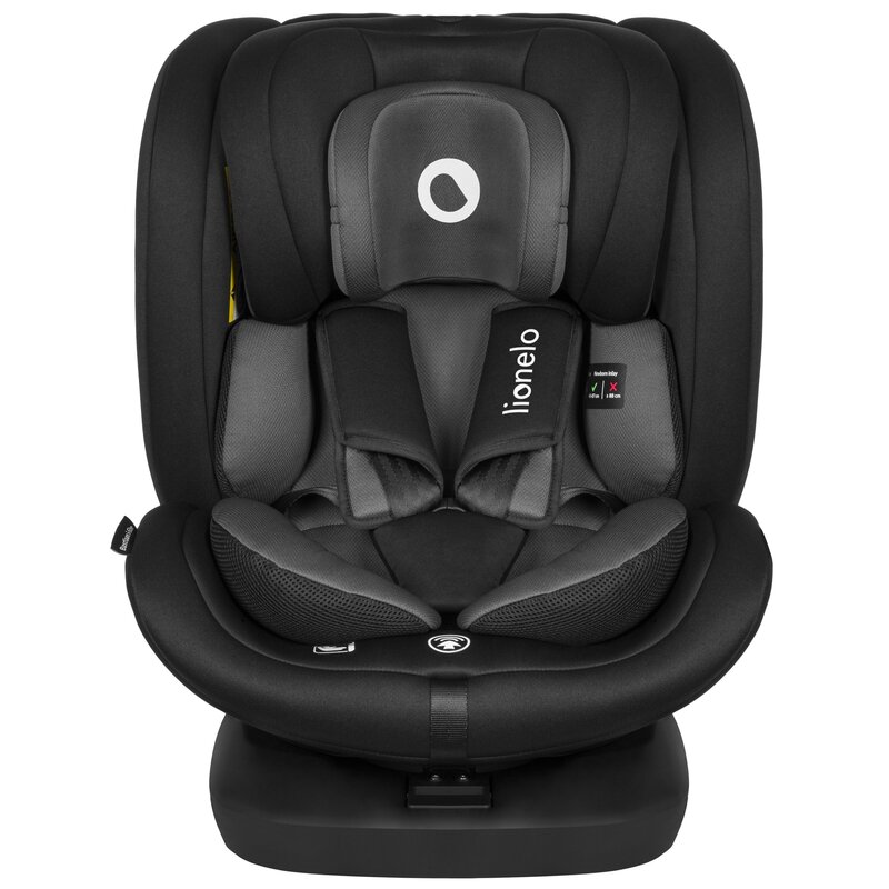 Fotelik samochodowy LIONELO Bastiaan I-Size 40-150 cm (0-36 kg) Czarno-szary